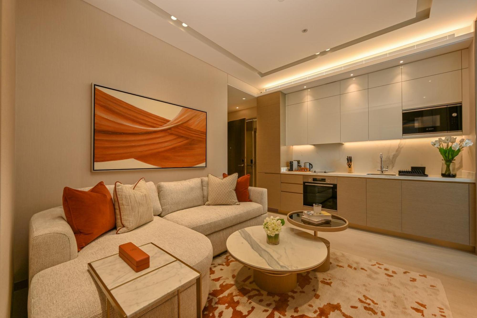 Onyx Rotana Hotel Manama Exterior foto A living room in a 1-bedroom apartment